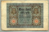 A 478 BANCNOTA-GERMANIA -100 MARK -ANUL 1920-SERIA 18998724 -starea care se vede, Europa