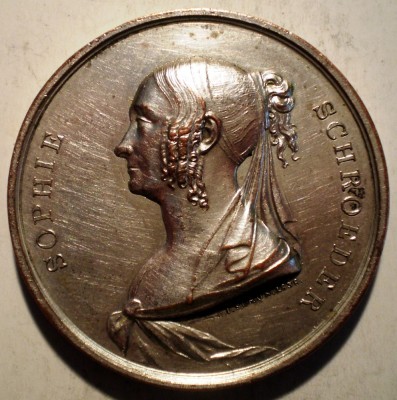 5.207 MEDALIE ACTRITA SOPHIE SCHR&amp;Ouml;DER SCHROEDER 1781 1868 ARGINTATA 1838 SCH&amp;Ouml;N foto