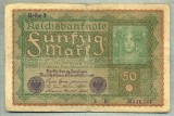 A 472 BANCNOTA-GERMANIA -50 MARK -ANUL 1919-SERIA 536481 -starea care se vede, Europa