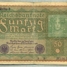 A 472 BANCNOTA-GERMANIA -50 MARK -ANUL 1919-SERIA 536481 -starea care se vede