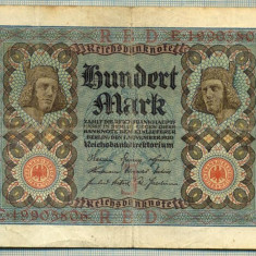 A 476 BANCNOTA-GERMANIA -100 MARK -ANUL 1920-SERIA 19905806 -starea care se vede