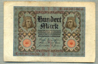 A 476 BANCNOTA-GERMANIA -100 MARK -ANUL 1920-SERIA 19905806 -starea care se vede foto