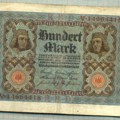 A 481 BANCNOTA-GERMANIA -100 MARK -ANUL 1920-SERIA 14664418 -starea care se vede