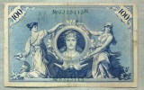 A 500 BANCNOTA-GERMANIA -100 MARK -ANUL 1908-SERIA 6325115 -starea care se vede