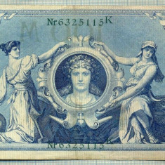 A 500 BANCNOTA-GERMANIA -100 MARK -ANUL 1908-SERIA 6325115 -starea care se vede