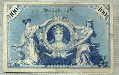 A 500 BANCNOTA-GERMANIA -100 MARK -ANUL 1908-SERIA 6325115 -starea care se vede foto