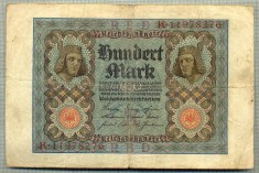A 477 BANCNOTA-GERMANIA -100 MARK -ANUL 1920-SERIA 11978276 -starea care se vede