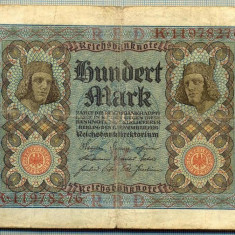 A 477 BANCNOTA-GERMANIA -100 MARK -ANUL 1920-SERIA 11978276 -starea care se vede