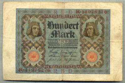 A 477 BANCNOTA-GERMANIA -100 MARK -ANUL 1920-SERIA 11978276 -starea care se vede foto