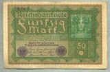 A 474 BANCNOTA-GERMANIA -50 MARK -ANUL 1919-SERIA 084440 -starea care se vede, Europa