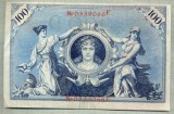 A 484 BANCNOTA-GERMANIA -100 MARK -ANUL 1908-SERIA 0539066 -starea care se vede, Europa