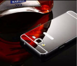 Bumper Samsung Galaxy Grand Prime G530H Aluminiu + Capac Mirror Black, Alt model telefon Samsung, Metal / Aluminiu, Carcasa