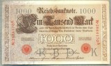 A 462 BANCNOTA-GERMANIA -1000 MARK -ANUL 1910 -SERIA 2864170-starea care se vede