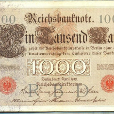 A 462 BANCNOTA-GERMANIA -1000 MARK -ANUL 1910 -SERIA 2864170-starea care se vede