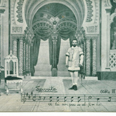 OPERA FAVORITA MUZICA GAETANO DONIZETTI CARTE POSTALA 1903 CIRCULATA