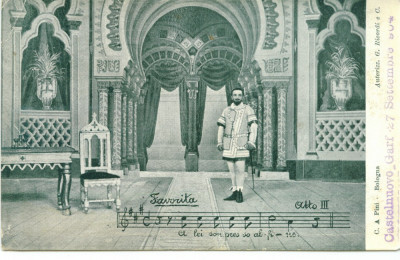 OPERA FAVORITA MUZICA GAETANO DONIZETTI CARTE POSTALA 1903 CIRCULATA foto