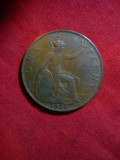 Moneda 1 pence 1920 bronz , George IV Marea Britanie , cal.F.Buna, Europa