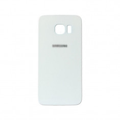 Samsung S6 Edge Plus - Capac Spate Din Sticla Alb cu Banda Adeziva foto