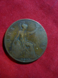 Moneda 1 pence 1913 bronz , George IV Marea Britanie , cal.Buna, Europa