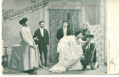 OPERA FEDORA MUZICA UMBERTO GIORDANO CARTE POSTALA 1903 CIRCULATA foto