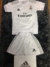 Echipament set fotbal/compleu copii Adidas Real Madrid Ronaldo (tricou + sort) foto