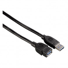 Cablu extensie Hama, USB 3.0, 1.8 m, Negru foto