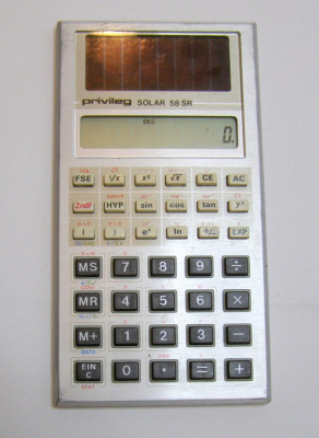 Calculator buzunar stiintific solar Privileg 58 SR(174) foto