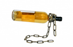 Suport pentru o sticla vin-lant auriu metalizat foto