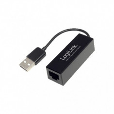 Adaptor USB2.0 la RJ-45, Gigabit, (T/M), Logilink &amp;quot;UA0158&amp;quot; foto