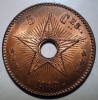 E.251 CONGO COLONIE BELGIANA LEOPOLD II 5 CENTIMES 1888 AUNC, Africa, Bronz