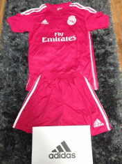 Set echipament fotbal/compleu copii Real Madrid Ronaldo deplasare tricou sort foto