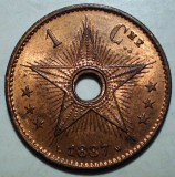 E.230 CONGO COLONIE BELGIANA LEOPOLD II 1 CENTIME 1887 AUNC, Africa, Bronz