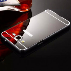 Bumper Aluminiu Samsung Galaxy A5 A510 2016 + Capac Mirror Black foto