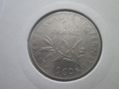 Franta 1 franc 1960 foto