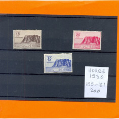 NOR-1=NORVEGIA 1930,Serie de 3 timbre nestampilate MNH