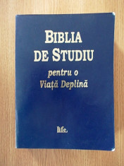 BIBLIA DE STUDIU PENTRU O VIATA DEPLINA, versiunea D. Cornilescu, 2000 foto