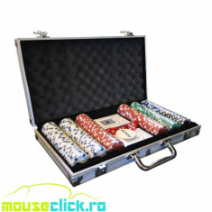 Set poker profesional 500 piese valiza metalica 2 perechi carti foto