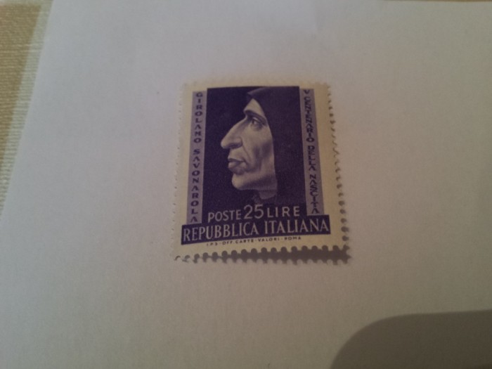 italia 1952 savonarola/ serie MNH