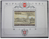 Austria 1981 expozitie WIPA81 -colita nestampilata dantelata, Stampilat
