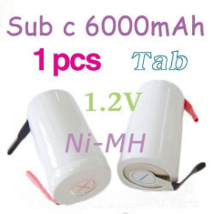 Acumulator Sub C 6000mAh 1.2V Ni-MH Celule Acumulatori Bormasina foto