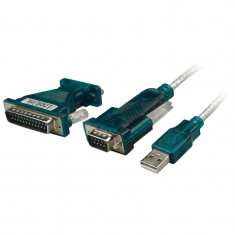 Adaptor USB 2.0 la Serial, 9+25 Pin, cablu 1.2m, Logilink &amp;quot;UA0042A&amp;quot; foto