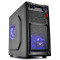 CARCASA DEEPCOOL mATX Mini-Tower, 2* 120mm BLUE LED fan (incluse), front audio &amp;amp 1x USB 3.0, 1x USB 2.0, black &quot;SMARTER LED&quot;