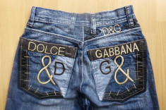 Blugi Dolce and Gabbana D&amp;amp;G Made in Italy; marime 29, vezi dimensiuni exacte foto
