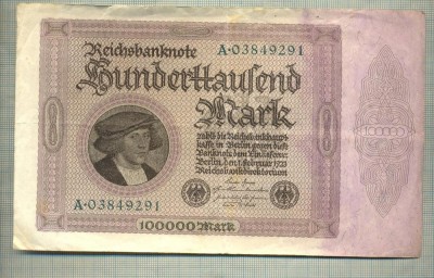 A 527 BANCNOTA-GERMANIA-100000 MARK-ANUL 1923-SERIA 03849291-starea care se vede foto