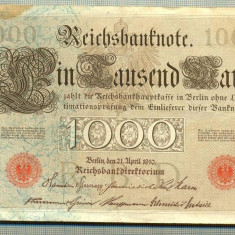 A 504 BANCNOTA-GERMANIA -1000 MARK -ANUL 1910 -SERIA 0453785-starea care se vede