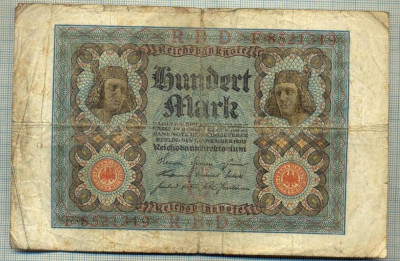 A 536 BANCNOTA-GERMANIA -100 MARK -ANUL 1920-SERIA 8521319 -starea care se vede foto