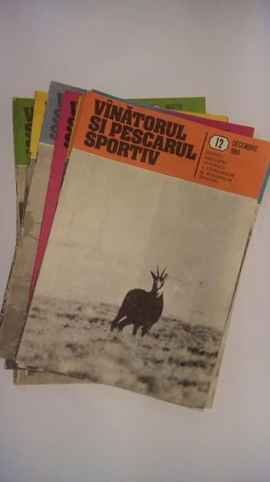 REVISTA VANATORUL SI PESCARUL SPORTIV ANUL 1984, LOT 12 BUCATI .