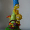 Jucarie cauciuc Familia Simpson Maggie si Lisa cu cos cu flori, 13cm, anul 1998