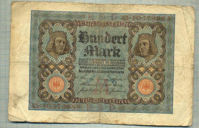 A 537 BANCNOTA-GERMANIA -100 MARK -ANUL 1920-SERIA 10379685 -starea care se vede foto