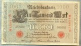 A 508 BANCNOTA-GERMANIA -1000 MARK -ANUL 1910 -SERIA 5358417-starea care se vede, Europa